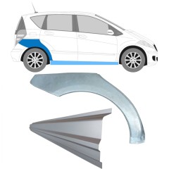 Kynnyspelti + takalokasuojan korjaussarja varten Mercedes A-Class W169 2004-2012 / Oikea / Sarja 11314
