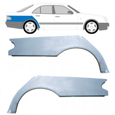 Takalokasuoja korjaussarja varten Mercedes E-class 1995-2003 / Vasen+Oikea / Sarja 9455