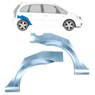 Takalokasuoja korjaussarja varten Opel Meriva 2003-2010 / Vasen+Oikea / Sarja 9254