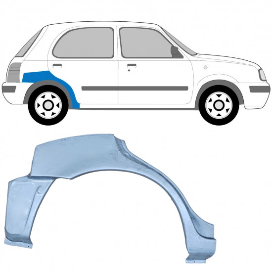 Takalokasuoja korjaussarja varten Nissan Micra 1992- / Oikea 7198