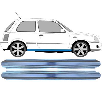 Kynnyspelti korjauspaneeli varten Nissan Micra K11 1992-2003 / Vasen+Oikea / Sarja 16148