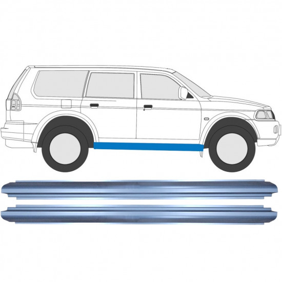 Kynnyspelti korjauspaneeli varten Mitsubishi Pajero Sport 1996-2008 / Vasen = Oikea (symmetrinen) / Sarja 10084