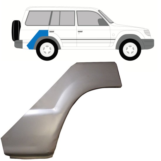 Takalokasuoja korjaussarja varten Mitsubishi Pajero 1991-2001 / Oikea 16015