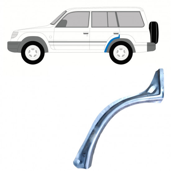 Takalokasuoja korjaussarja varten Mitsubishi Pajero 1991-1999 / Vasen 8987