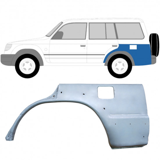 Takalokasuoja korjaussarja varten Mitsubishi Pajero 1991-1999 / Vasen 5476