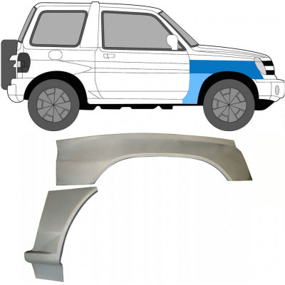 Etulokasuojan korjauspelti varten Mitsubishi Pajero Pinin 1998- / Oikea / Sarja 10055