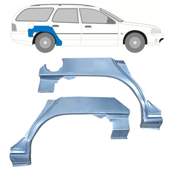 Takalokasuoja korjaussarja varten Ford Mondeo 1993-2000 / Vasen+Oikea / Sarja 9921