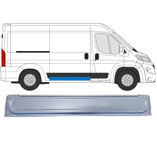 Sisäinen sivuoven kynnysprofiili varten Opel Movano 2021-2026 / Oikea 16404