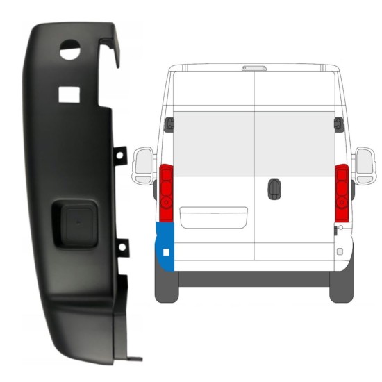 Takapuskurin kulma 180 astetta varten Opel Movano 2021-2026 / Vasen 15801