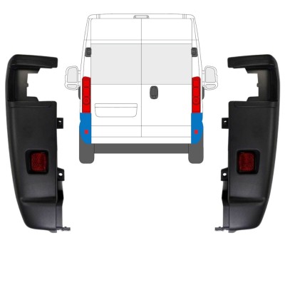 Takapuskurin kulma 270 astetta varten Opel Movano 2021-2026 / Vasen+Oikea / Sarja 15797