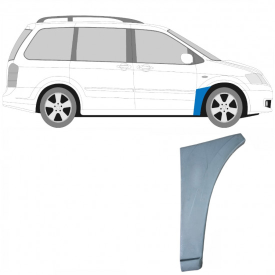 Etulokasuojan korjauspelti varten Mazda MPV 1999-2006 / Oikea 8845