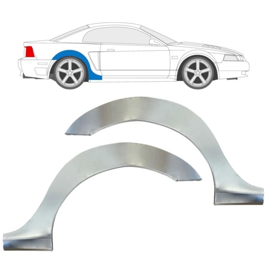 Takalokasuoja korjaussarja varten Ford Mustang 1999-2004 Grand / Vasen+Oikea / Sarja 16841