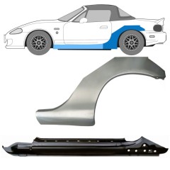 Kynnys ja takalokasuojan korjauspaneeli varten Mazda MX-5 1998-2005 NB / Vasen / Sarja 11146