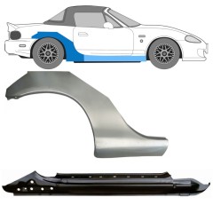Kynnys ja takalokasuojan korjauspaneeli varten Mazda MX-5 1998-2005 NB / Oikea / Sarja 11145
