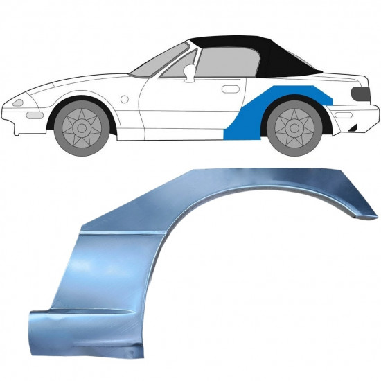 Takalokasuoja korjaussarja varten Mazda MX-5 1989-1998 / Vasen 6695