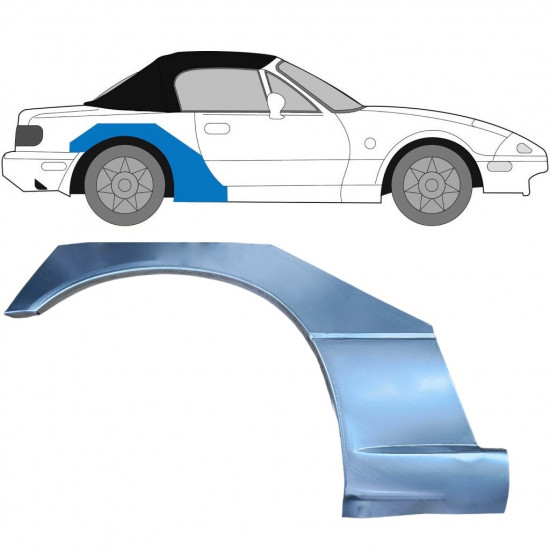 Takalokasuoja korjaussarja varten Mazda MX-5 1989-1998 / Oikea 6694