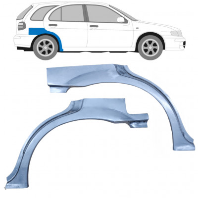 Takalokasuoja korjaussarja varten Nissan Almera 1999-2007 / Vasen+Oikea / Sarja 9630