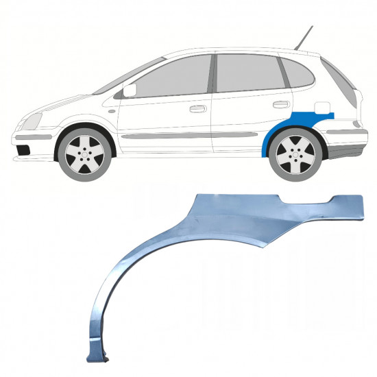 Takalokasuoja korjaussarja varten Nissan Almera Tino 2000-2006 / Vasen 7435