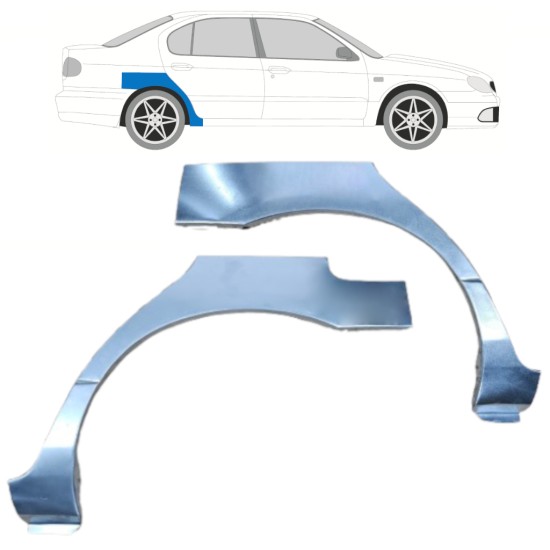 Takalokasuoja korjaussarja varten Nissan Primera 1996-2001 / Vasen+Oikea / Sarja 10632