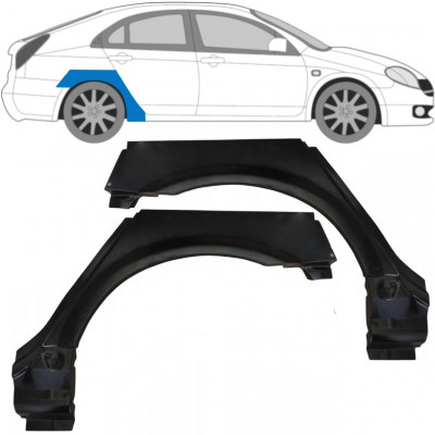 Takalokasuoja korjaussarja varten Nissan Primera 2001-2007 / Vasen+Oikea / Sarja 9637