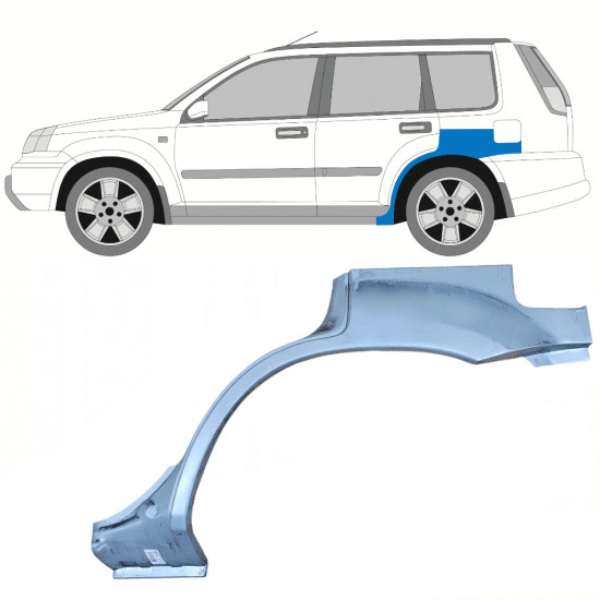 Takalokasuoja korjaussarja varten Nissan X-TRAIL 2001-2007 / Vasen 10128