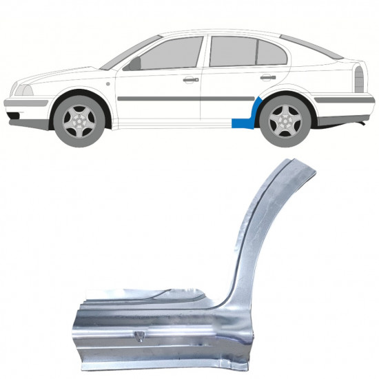 Kynnyspelti korjauspaneeli varten Skoda Octavia 1996-2010 / Vasen 12514