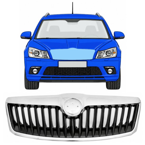 Säleikkö varten Skoda Octavia II 2008-2013 RS 17230