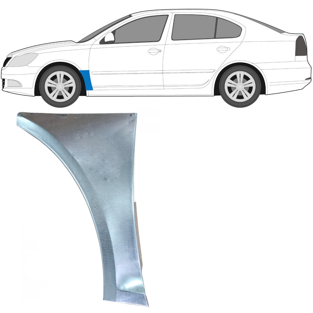 Etulokasuojan Korjauspelti Varten Skoda Octavia 2004-2013 / Vasen 7005