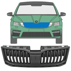 Musta säleikkö varten Skoda Octavia III 2017-2020 / Sarja 7549