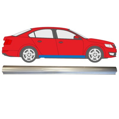 Kynnyspelti korjauspaneeli alempi osa varten Skoda Octavia III 2013-2020 / Oikea 14825