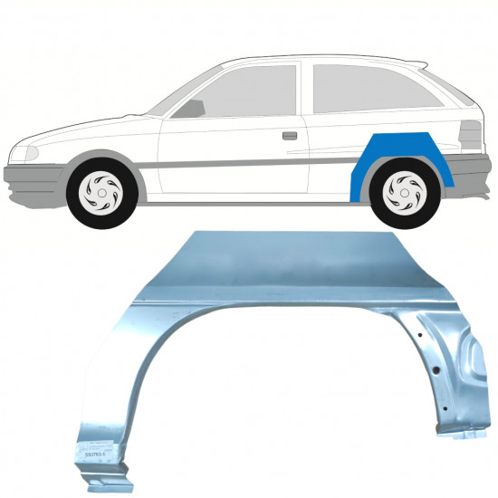 Takalokasuoja korjaussarja varten Opel Astra 1991-2002 / Vasen 7256