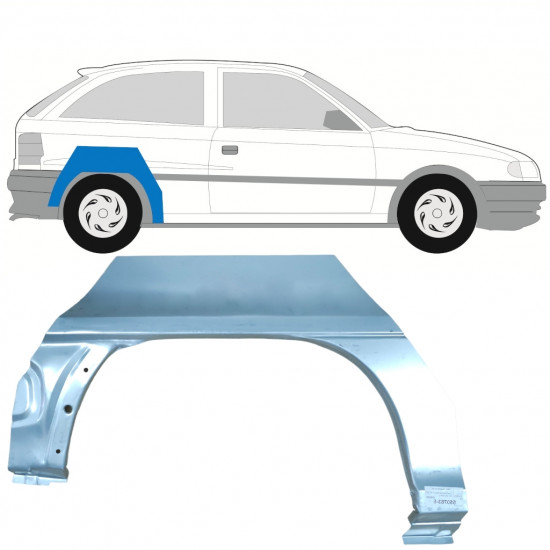 Takalokasuoja korjaussarja varten Opel Astra 1991-2002 / Oikea 7257