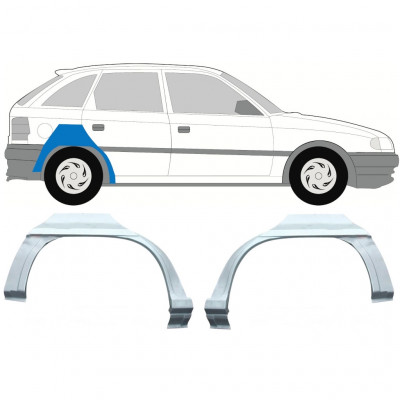 Takalokasuoja korjaussarja varten Opel Astra 1991-2002 / Vasen+Oikea / HATCHBACK / Sarja 9686