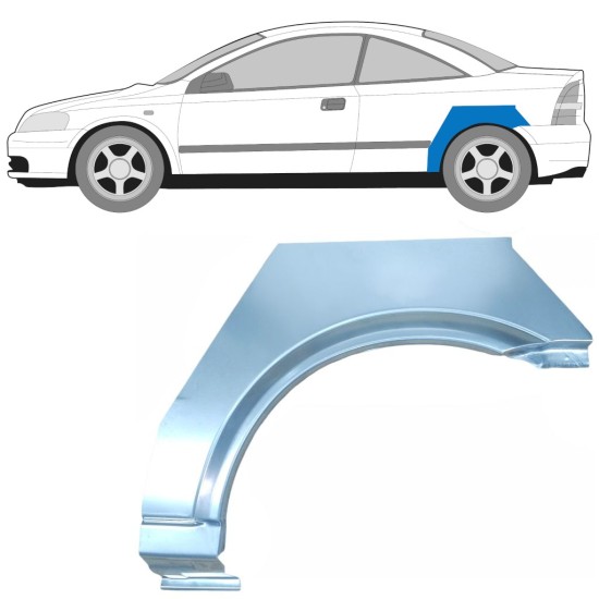 Takalokasuoja korjaussarja varten Opel Astra G 1998-2009 / Vasen / COUPE 15960