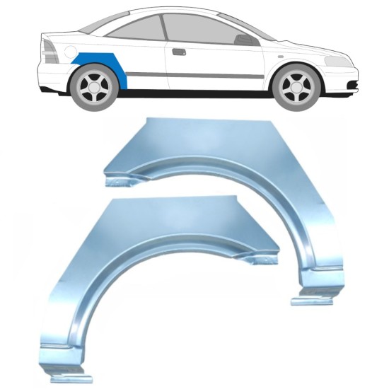 Takalokasuoja korjaussarja varten Opel Astra G 1998-2009 / Vasen+Oikea / COUPE 15961