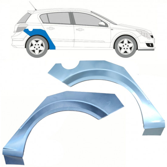 Takalokasuoja korjaussarja varten Opel Astra 2003-2014 / Vasen+Oikea / Sarja 10661