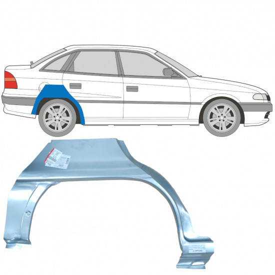 Takalokasuoja korjaussarja varten Opel Astra 1991-2002 / Oikea / SEDAN 7263