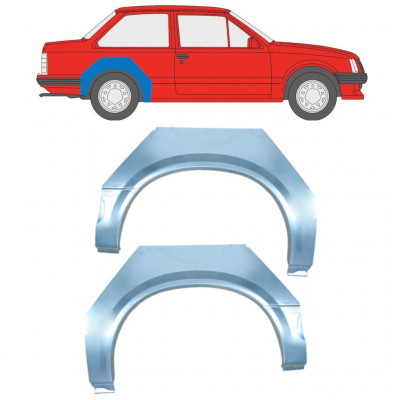 Takalokasuoja korjaussarja varten Opel Corsa A 1982-1993 / Vasen+Oikea / Sarja 11020