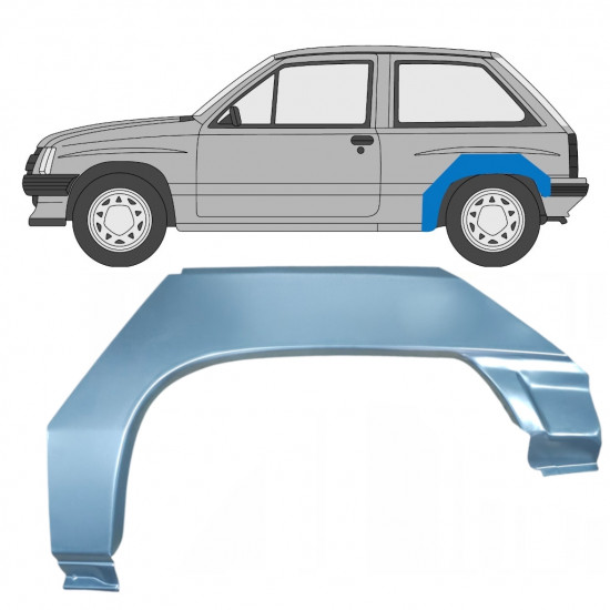 Takalokasuoja korjaussarja varten Opel Corsa A 1982-1993 / Vasen 7702