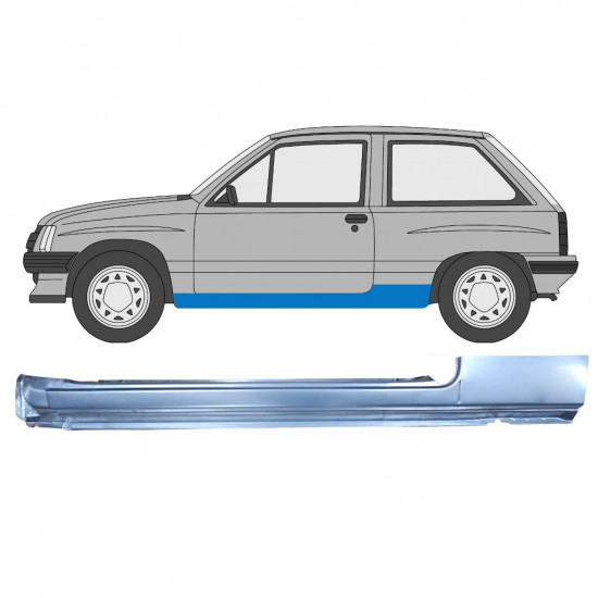 Kynnyspelti varten Opel Corsa A 1982-1993  / Vasen 7704