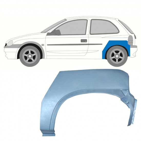 Takalokasuoja korjaussarja varten Opel Corsa B 1993-2001 / Vasen 7254