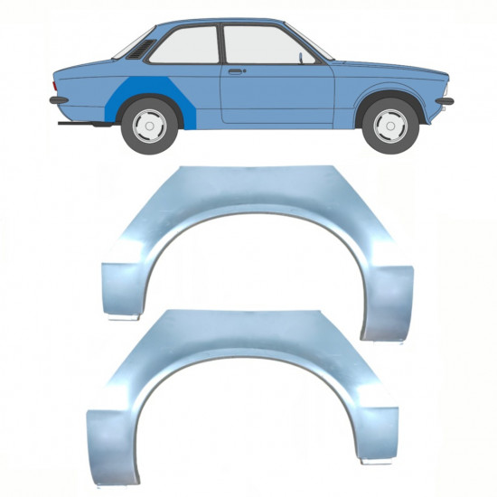 Takalokasuoja korjaussarja varten Opel Kadett C 1973-1979 / Sarja 11077