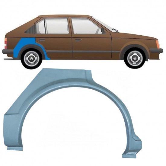 Takalokasuoja korjaussarja varten Opel Kadett D 1979-1984 / Oikea 7906