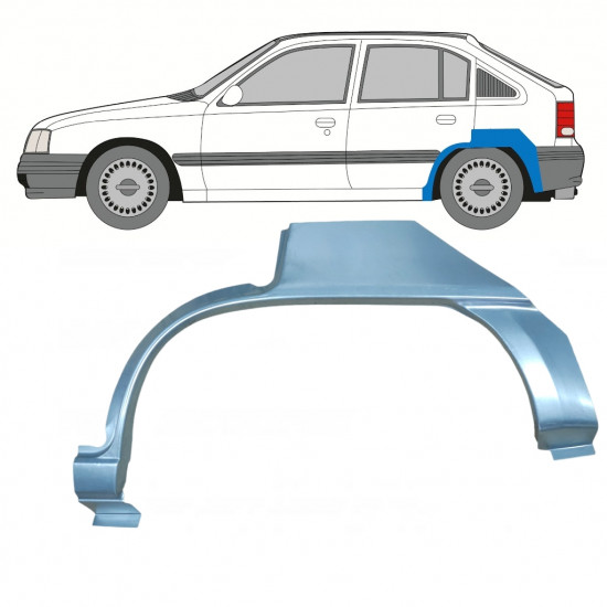 Takalokasuoja korjaussarja varten Opel Kadett 1984-1993 / Vasen 7909