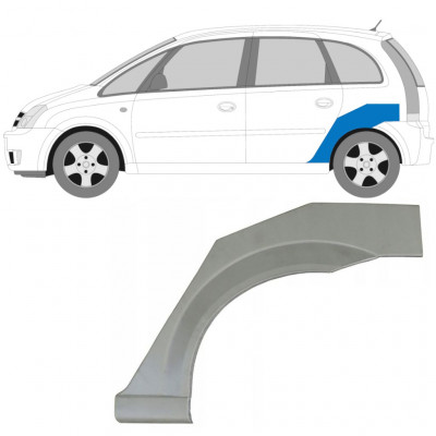 Takalokasuoja korjaussarja varten Opel Meriva 2003-2010 / Vasen 5830