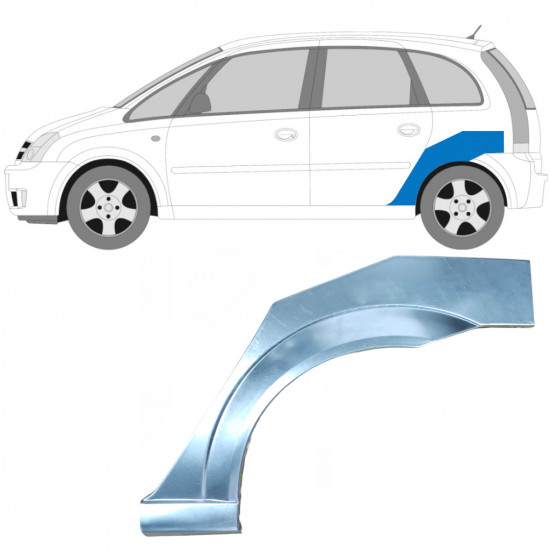 Takalokasuoja korjaussarja varten Opel Meriva 2003-2010 / Vasen 5830