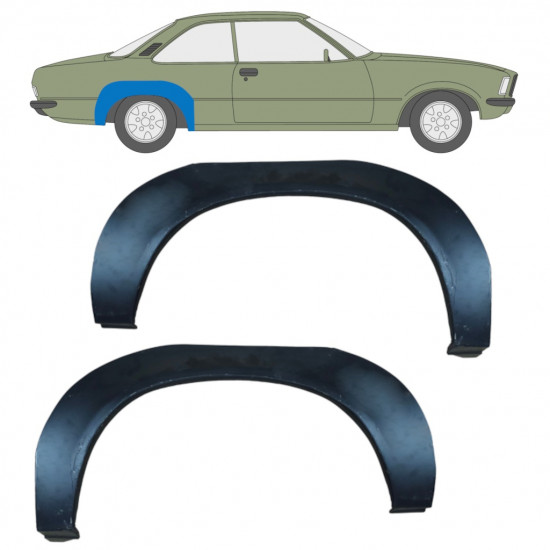 Takalokasuoja korjaussarja varten Opel Rekord D 1972-1977 / Sarja 11100