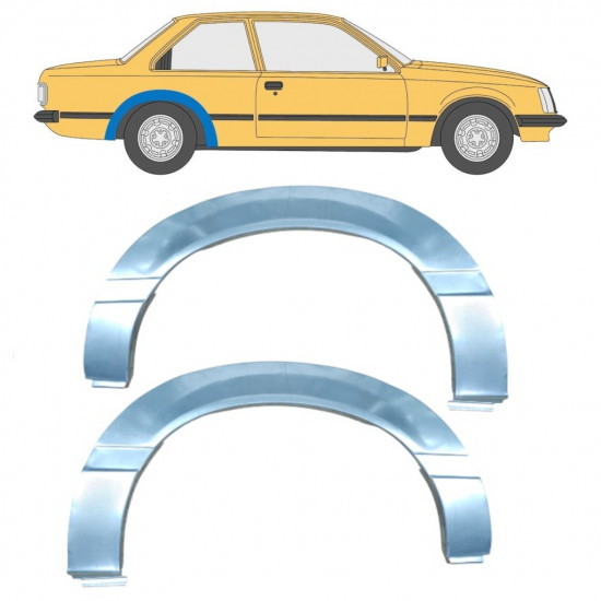 Takalokasuoja korjaussarja varten Opel Rekord E 1977-1986 / Vasen+Oikea / Sarja 11039