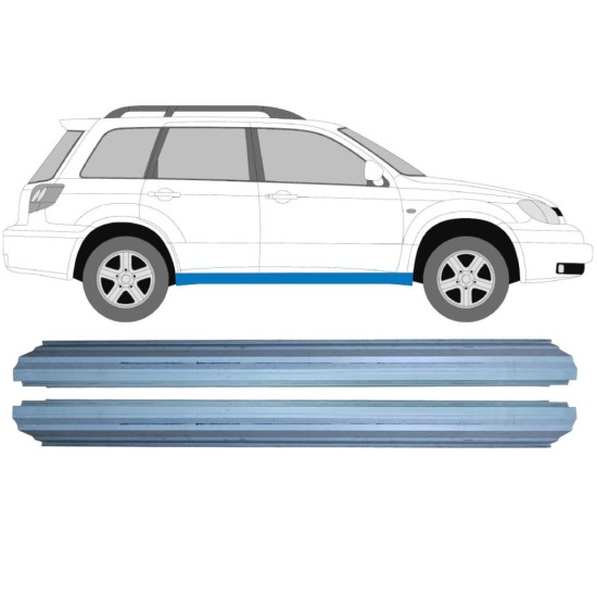Kynnyspelti korjauspaneeli varten Mitsubishi Outlander 2003-2007 / Vasen+Oikea / Sarja 16144