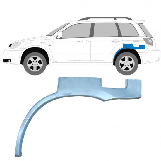 Takalokasuoja korjaussarja varten Mitsubishi Outlander 2003-2007 / Vasen 6027